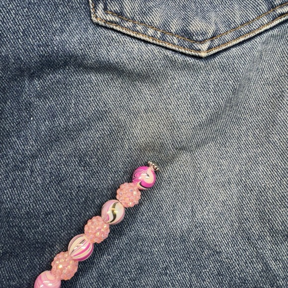 Vintage Y2K L.E.I. Mid Rise Denim Mini Jean Skirt Womens Size 9 90s Preppy Indie - Picture 8 of 9